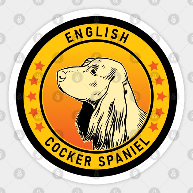 English Cocker Spaniel Dog Portrait Sticker by millersye